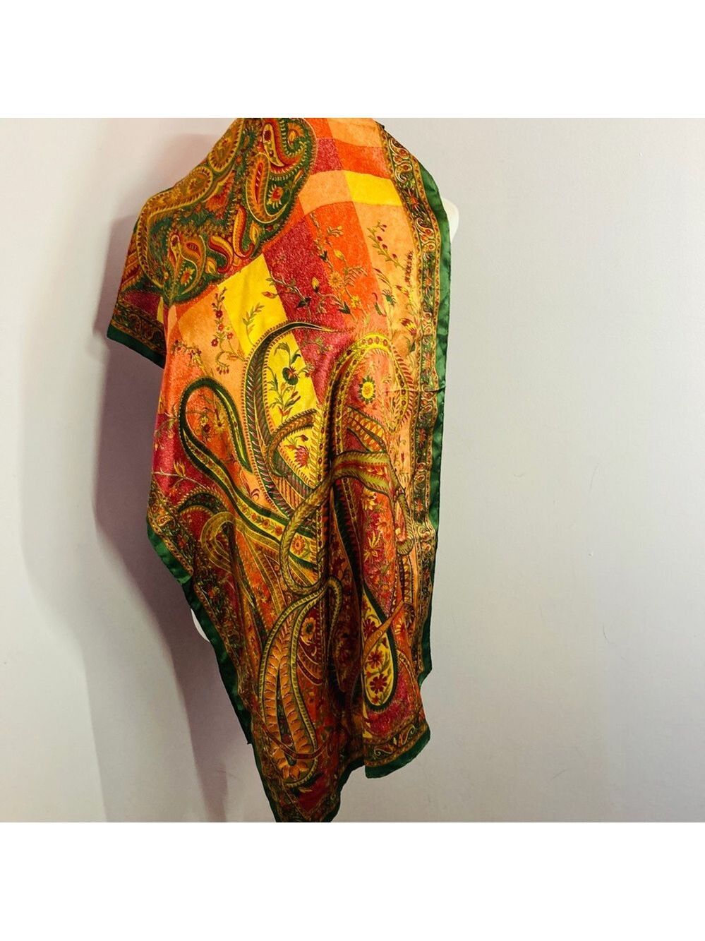 Silk Scarf, Beautiful, Multicolor - Picture 9 of 9